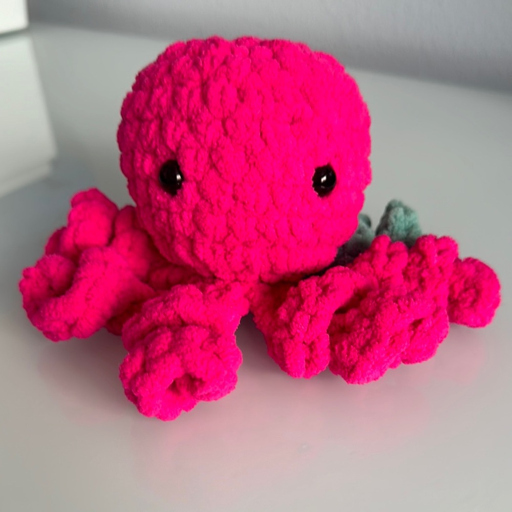 Pink Plush Octopus